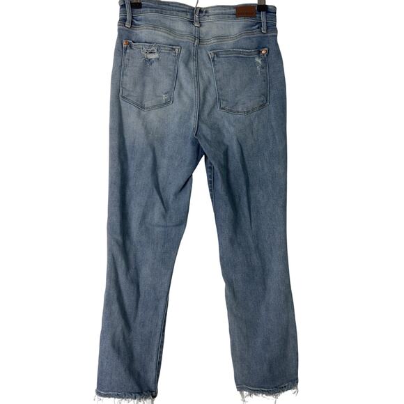 Judy Blue Straight Fit Distressed Women's 5/27 Light Wash Jeans #JB82391 Stretch - Picture 3 of 5